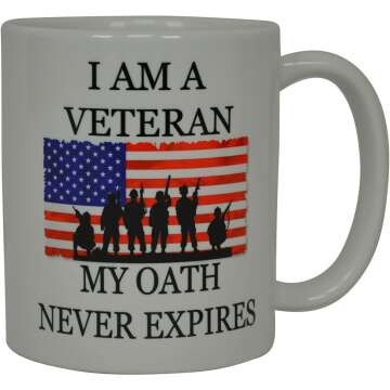 USA Flag Veteran Coffee Mug - I Am A Veteran Design