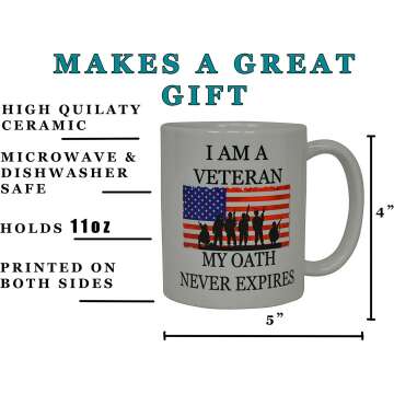 USA Flag Veteran Coffee Mug - I Am A Veteran Design