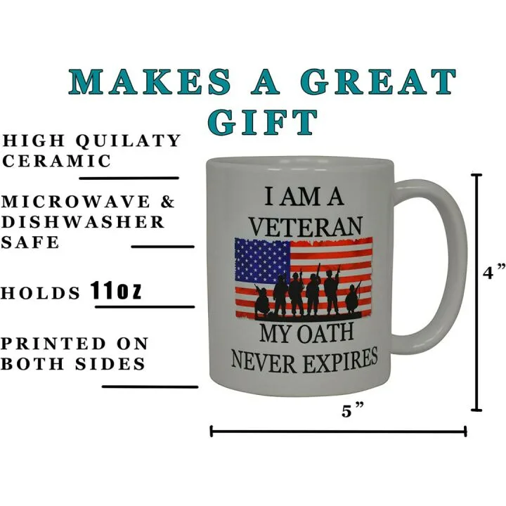 USA Flag Veteran Coffee Mug - I Am A Veteran Design