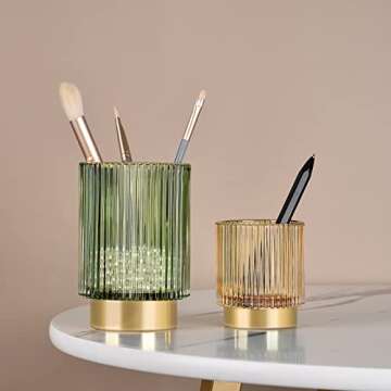Elegant CANITORON Makeup Brush Holder for Home & Office
