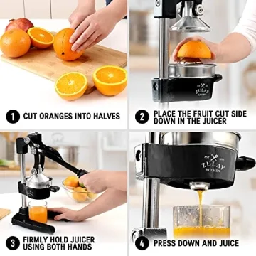 Zulay Kitchen Cast-Iron Citrus Juicer for Easy Juicing