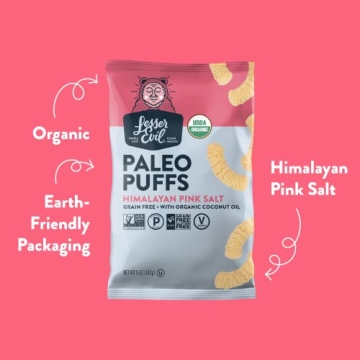 Organic Paleo Puffs with Himalayan Pink Salt - 3 Pack