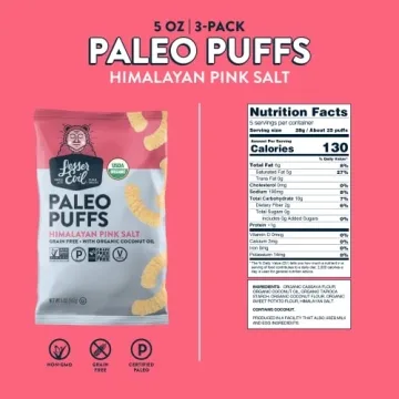 Organic Paleo Puffs with Himalayan Pink Salt - 3 Pack