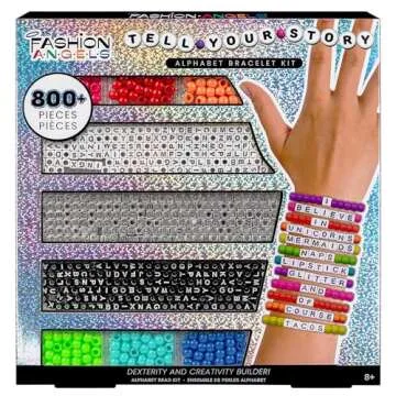 Fashion Angels Tell Your Story DIY Bead Set: Over 800 Charms & Alphabet Beads for Bracelet Making. P...