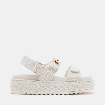 MAVMAX Raffia Woven Platform Sandals for Women Open Toe Comfort Slingback Adjustable Metal Buckle Double Strap Beach Flatform Slip On Slides Sandals