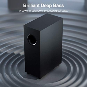 RIOWOIS Sound Bar for TV with Bluetooth Connectivity