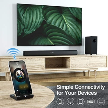 RIOWOIS Sound Bar for TV with Bluetooth Connectivity