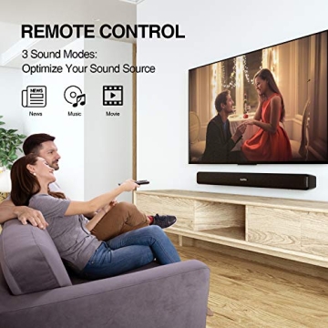 RIOWOIS Sound Bar for TV with Bluetooth Connectivity