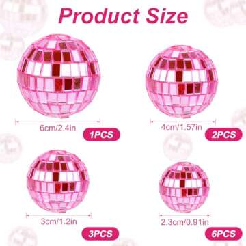 PEUTIER 12pcs Disco Ball Cake Toppers - Perfect for 70's Theme Parties and Birthdays!
