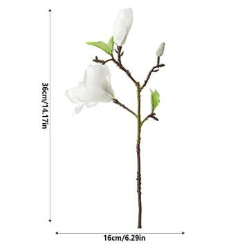Chic 6 Stems Artificial Magnolia Flowers for Timeless Elegance