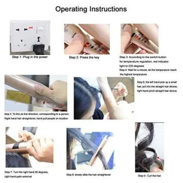 2 in 1 Curling and Straightening Iron - Gold Style