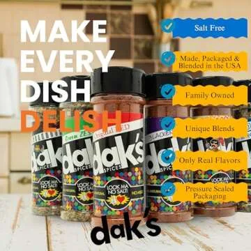 DAK's Spices 6 Pack Seasoning Blends | 100% Salt Free Spices | Premium & Healthy Seasoning | MSG Fre...
