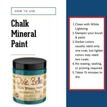 Dixie Belle Chalk Finish Furniture Paint Antebellum Blue