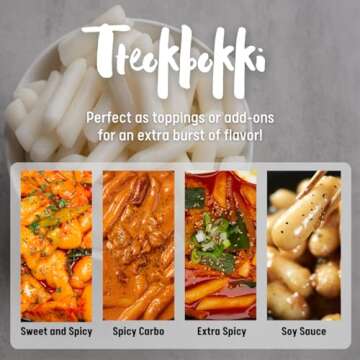 Korean Tteokbokki Rice Cakes Pack - Gluten-Free & Delicious
