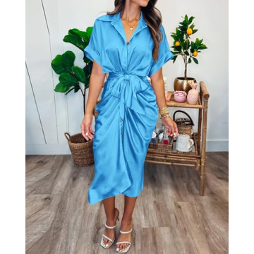 Elegant BTFBM Maxi Shirt Dress for All Occasions
