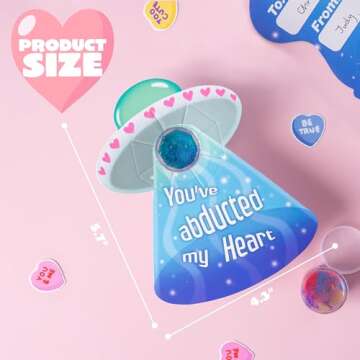 JOYIN 30 Packs Valentines Day Gift Cards with Galaxy Slime Stress Relief Fidget Toy for Kids Party Favor, Classroom Exchange Prizes, Valentine Party Favors, Greeting Cards