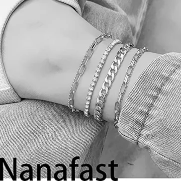 Nanafast 4-6PCS Adjustable Gold Ankle Bracelets Set