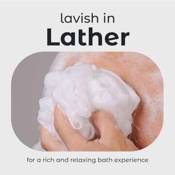 MainBasics Premium Loofah Shower Sponge Set - Soft and Exfoliating