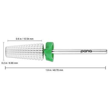 PANA Nail Carbide 5 in 1 Bit - Two Way Rotate use for Both Left and Right Handed - Fast remove Acryl...