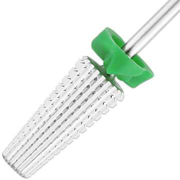 PANA Nail Carbide 5 in 1 Bit - Two Way Rotate use for Both Left and Right Handed - Fast remove Acrylic or Hard Gel - 3/32" Shank - Manicure, Nail Art, Drill Machine (Coarse - C, Silver)