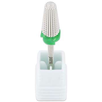 PANA Nail Carbide 5 in 1 Bit - Two Way Rotate use for Both Left and Right Handed - Fast remove Acrylic or Hard Gel - 3/32" Shank - Manicure, Nail Art, Drill Machine (Coarse - C, Silver)