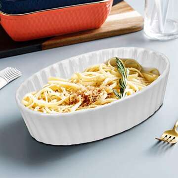 Foraineam 8-Piece Elegant Porcelain Ramekin Set