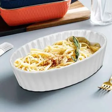 Foraineam 8-Piece Elegant Porcelain Ramekin Set