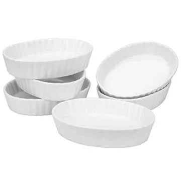 Foraineam 8-Piece Elegant Porcelain Ramekin Set