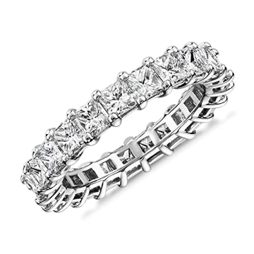 Stunning 14K Gold Plated Eternity Ring with AAAAA Cubic Zirconia