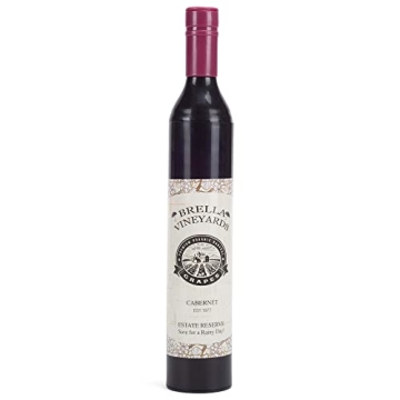 Playmaker Toys Brella Vineyards Cabernet Wine Bottle Hidden Umbrella, Burgundy
