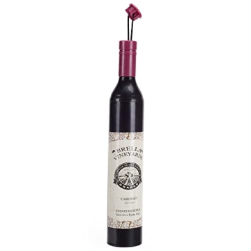 Playmaker Toys Brella Vineyards Cabernet Wine Bottle Hidden Umbrella, Burgundy