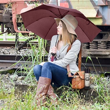 Playmaker Toys Brella Vineyards Cabernet Wine Bottle Hidden Umbrella, Burgundy