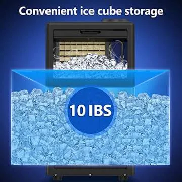 Commercial Ice Maker Machine 70LBS/24H with 10LBS Storage Bin, Stainless Steel Under Counter Large Ice Machine, 2 Water Inlet Modes, Freestanding and Built in Ice Maker for Bars, Home and Offices