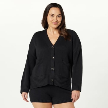 The Drop Women's Brigitte Cotton Chunky Cardigan - Cozy & Fashionable