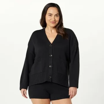 The Drop Women's Brigitte Cotton Chunky Cardigan - Cozy & Fashionable