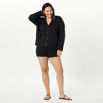 The Drop Women's Brigitte Cotton Chunky Cardigan - Cozy & Fashionable
