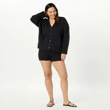 The Drop Women's Brigitte Cotton Chunky Cardigan - Cozy & Fashionable