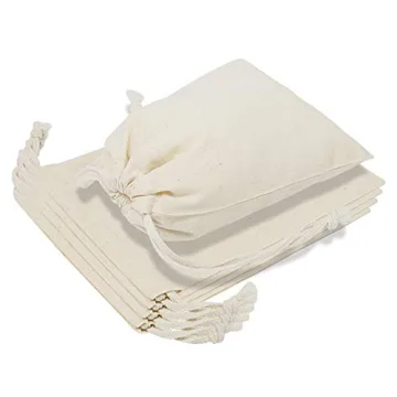 TOPDesign 8-Pack Reusable Produce Bags, 100% Cotton, Washable and Biodegradable