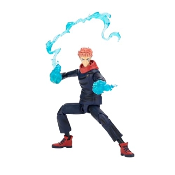 Total Anime Yuji Itadori - 6.5-Inch Scale Figure with Swappable Faceplates, Alternate Hands, and Ene...