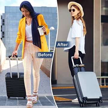 Luggage Cup Holder Travel Essentials Cup Holder, Hands-Free Drink Holder with 2 Coffee Mugs Tightening Drawstring, Accessory for Flying & Travelers - Travel Luggage Accessories by YSCEN (Grey)