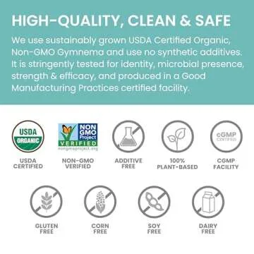 Himalaya Organic Gymnema Sylvestre Herbal Supplement USDA Certified Organic, Non-GMO, 700 mg, 60 Plant-Based Caplets