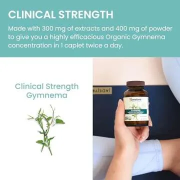 Himalaya Organic Gymnema Sylvestre Herbal Supplement USDA Certified Organic, Non-GMO, 700 mg, 60 Plant-Based Caplets