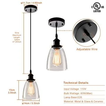 Adjustable GLADFRESIT Kitchen Pendant Lighting for Your Home