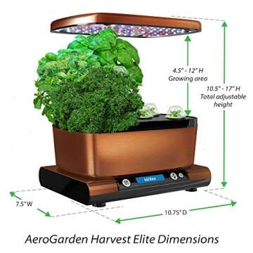 AeroGarden 6 Elite with Gourmet Herb Kit for Home Growing