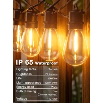 addlon 50FT LED Outdoor String Lights for Any Occasion