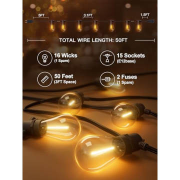 addlon 50FT LED Outdoor String Lights for Any Occasion