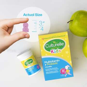Culturelle Kids Chewable Multivitamin with Probiotics, 50 Count