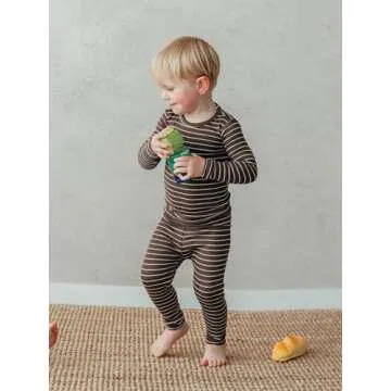 AVAUMA Stripe Pattern Baby Pajama Set for Kids Comfort