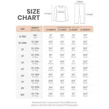 AVAUMA Stripe Pattern Baby Boys Girls Pajama Set Kids Toddler Snug fit Ribbed Sleepwear pjs for Daily Life Style