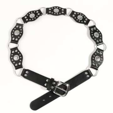 HIQUACC Vintage Rivet Leather Western Belts for Women